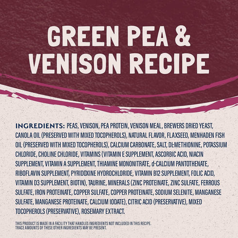 Natural Balance Grain Free LID Reserve Venison Pea Dry Cat Food 4lb - Poudre Pet and Feed Supply
